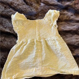 Girls smocked gingham top